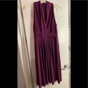 Purple/mauve Tahari racer back dress. Size M.
